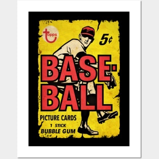 VINTAGE BASEBALL - TOPPS CARDS 1 STICK Posters and Art